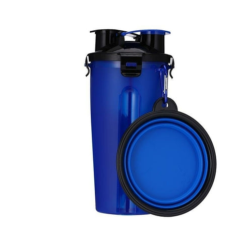 2-in-1 Pet Water & Food Bottle – Travel Must-Have for Your Fur Baby!