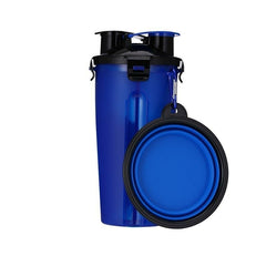 2-in-1 Pet Water & Food Bottle – Travel Must-Have for Your Fur Baby!