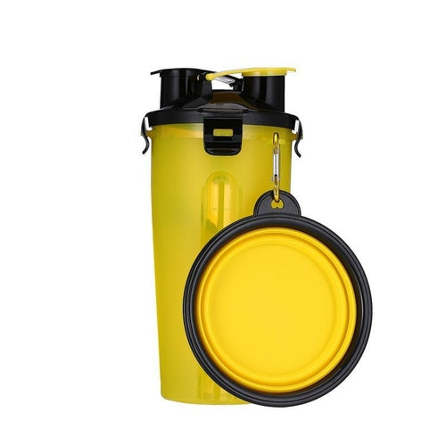 2-in-1 Pet Water & Food Bottle – Travel Must-Have for Your Fur Baby!