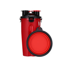2-in-1 Pet Water & Food Bottle – Travel Must-Have for Your Fur Baby!