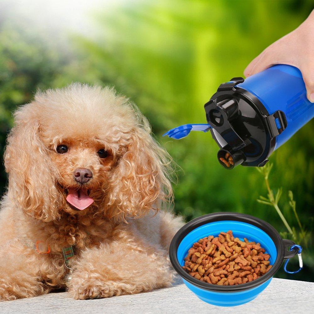 2-in-1 Pet Water & Food Bottle – Travel Must-Have for Your Fur Baby!