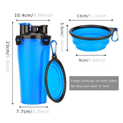 2-in-1 Pet Water & Food Bottle – Travel Must-Have for Your Fur Baby!